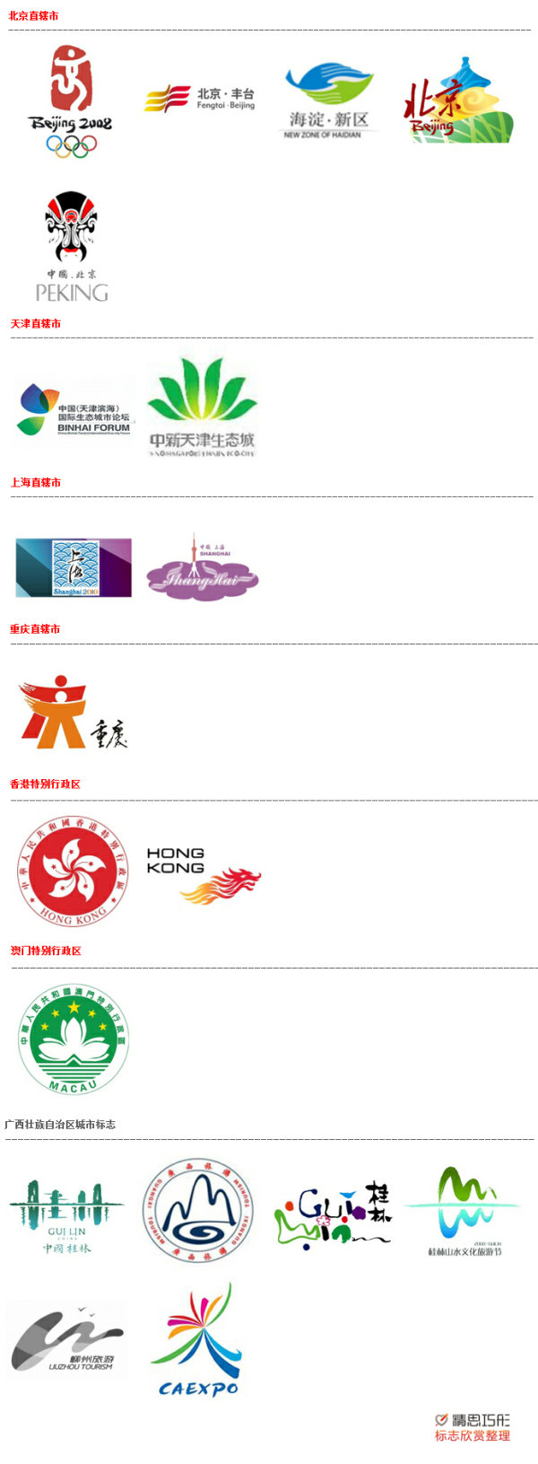 国家\/城市标志--中国各个省份城市标志集欣赏