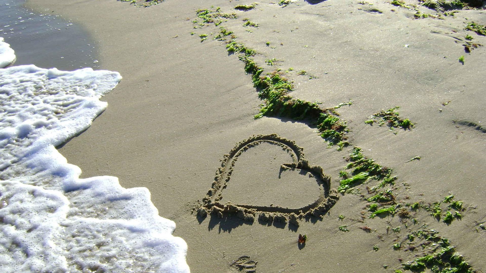 今日推荐浪漫爱情沙滩壁纸图片