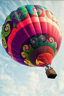  让我们一起乘热气球一起旅行吧意境iPhone壁纸320x480