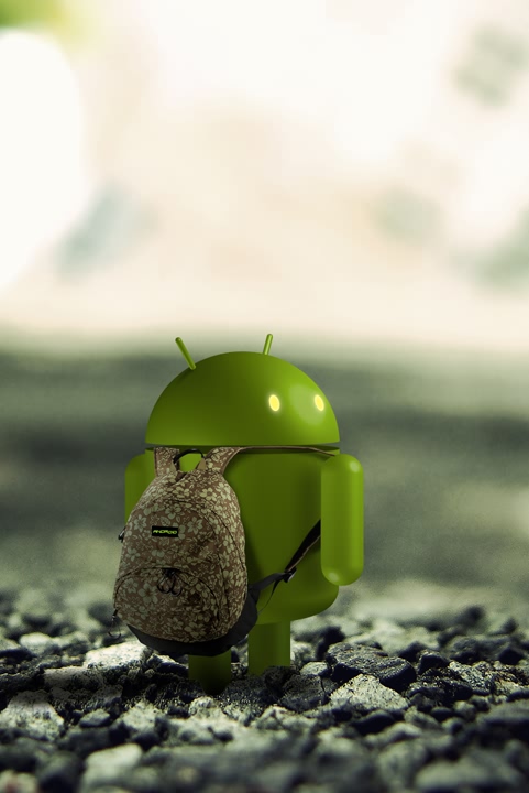 Android小机器人可爱壁纸480x720