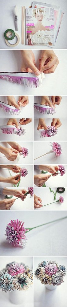  【手工DIY】简单的纸花制作教程图片