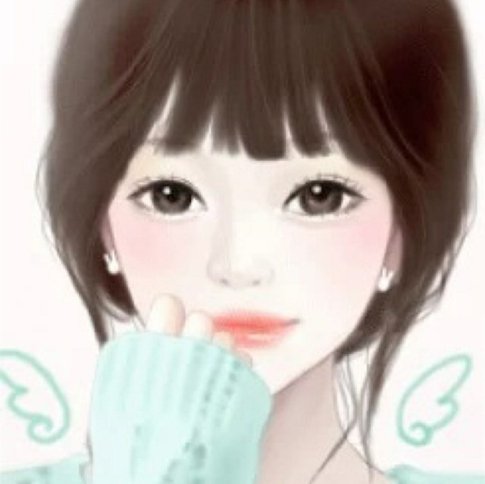 唯美可爱韩国女生插画头像