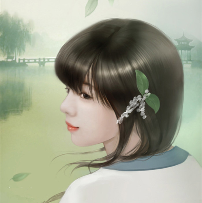 QQ个性唯美韩国插画女头唯美女生头像图片