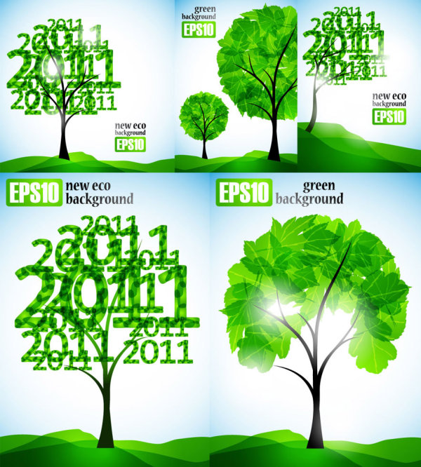 Свежее дерево. 2011 Дерево. Vector 2011. 2011 Вектор. Green Tree 2011.