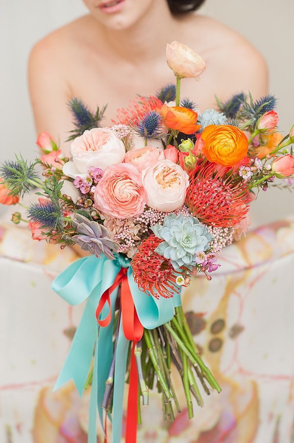 送给森系新娘的纯美手捧花！