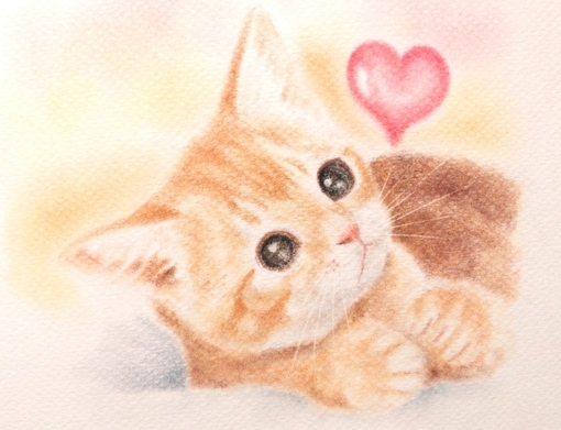 可爱的手绘卡通猫咪唯美插画美图