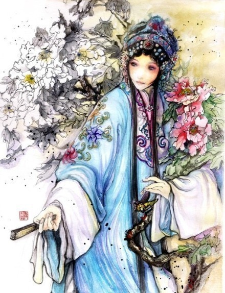 唯美古风插画图片