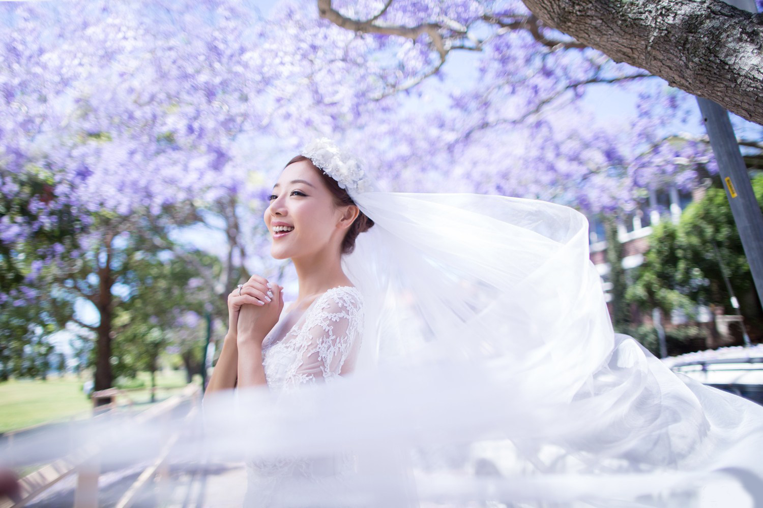 悠悠结婚了！邓家佳幸福唯美婚纱照图片