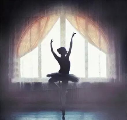  意境黑白图片：一支绝美芭蕾