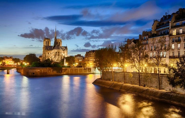  法国巴黎夜景唯美摄影风光图片