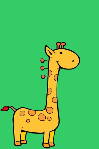 可爱长颈鹿高清动漫图片