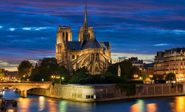 法国巴黎夜景唯美摄影风光图片
