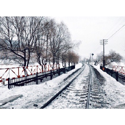 唯美意境雪景图片