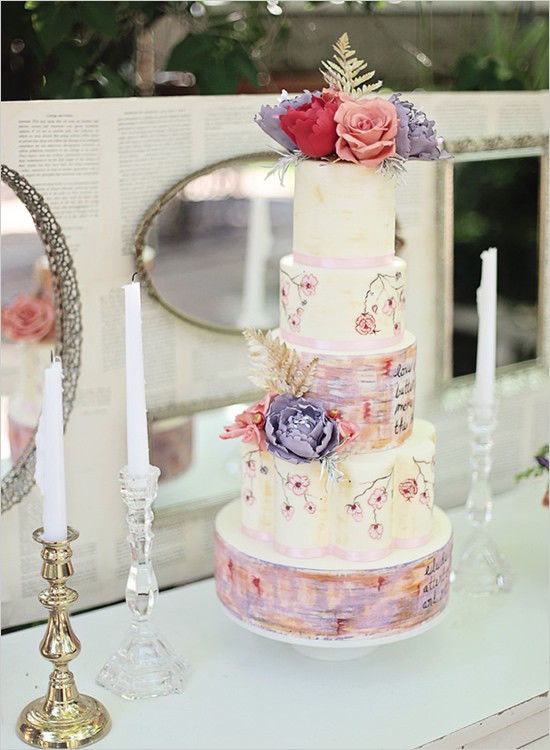 甜蜜的幸福    唯美浪漫清新的婚礼蛋糕图片