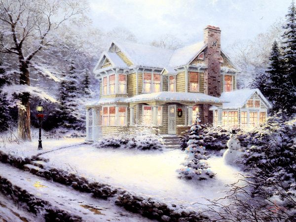 圣诞节，我要看到雪房子