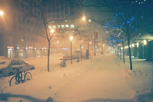 冬天的时候看看雪散散步
