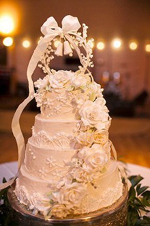  甜蜜开启幸福美满人生   唯美浪漫婚礼蛋糕图片