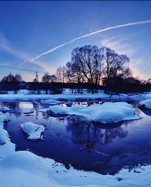  色彩斑斓的雪  唯美风景图图片