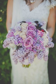  色彩斑斓的新娘手捧花   唯美小清新花卉图片
