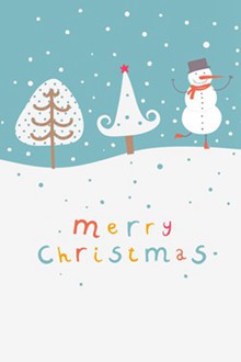  圣诞节即将来到，送上圣诞祝福手绘插画iPhone壁纸640x960