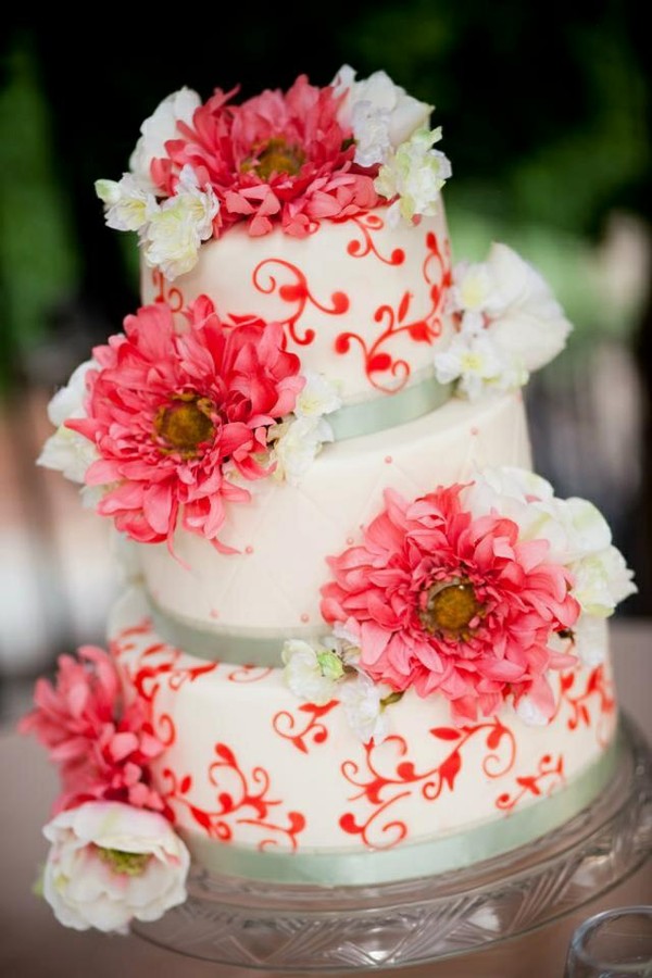  唯美优雅的婚礼蛋糕图片