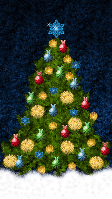 漂亮圣诞节诺基亚手机壁纸下载360x640