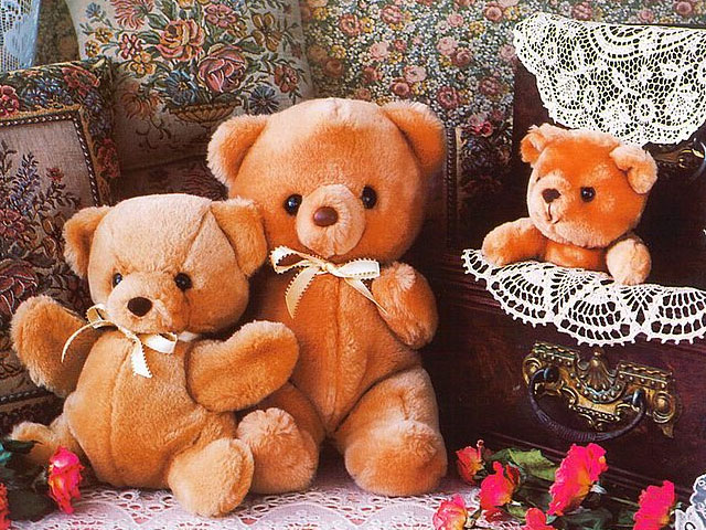 泰迪熊Teddy bears640*480手机壁纸下载