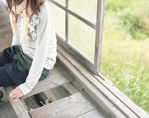 户外女孩小清新图片