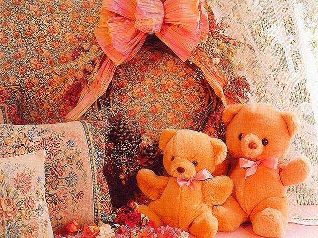 泰迪熊Teddy bears640*480手机壁纸下载