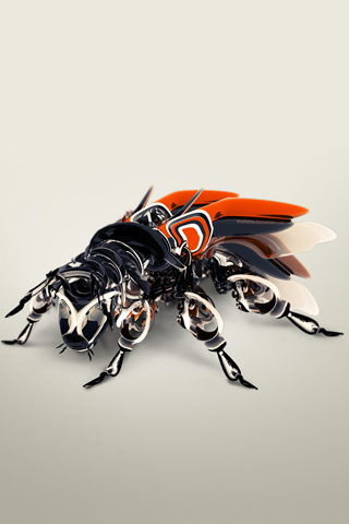 昆虫机器人和沙漠机器人iPhone壁纸下载320x480