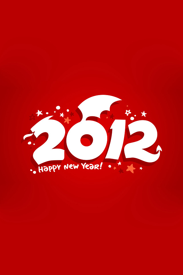 Happy New Year！2012新年快乐高清手机壁纸下载640x960