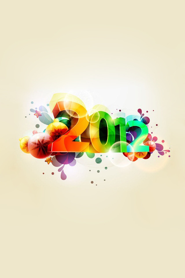 Happy New Year！2012新年快乐高清手机壁纸下载640x960