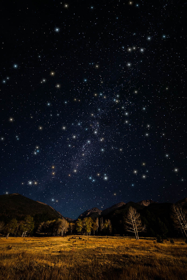 唯美意境夜晚星空风景素材意境图片