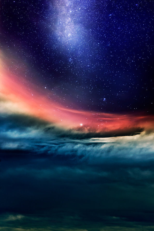 唯美意境夜晚星空风景素材意境图片